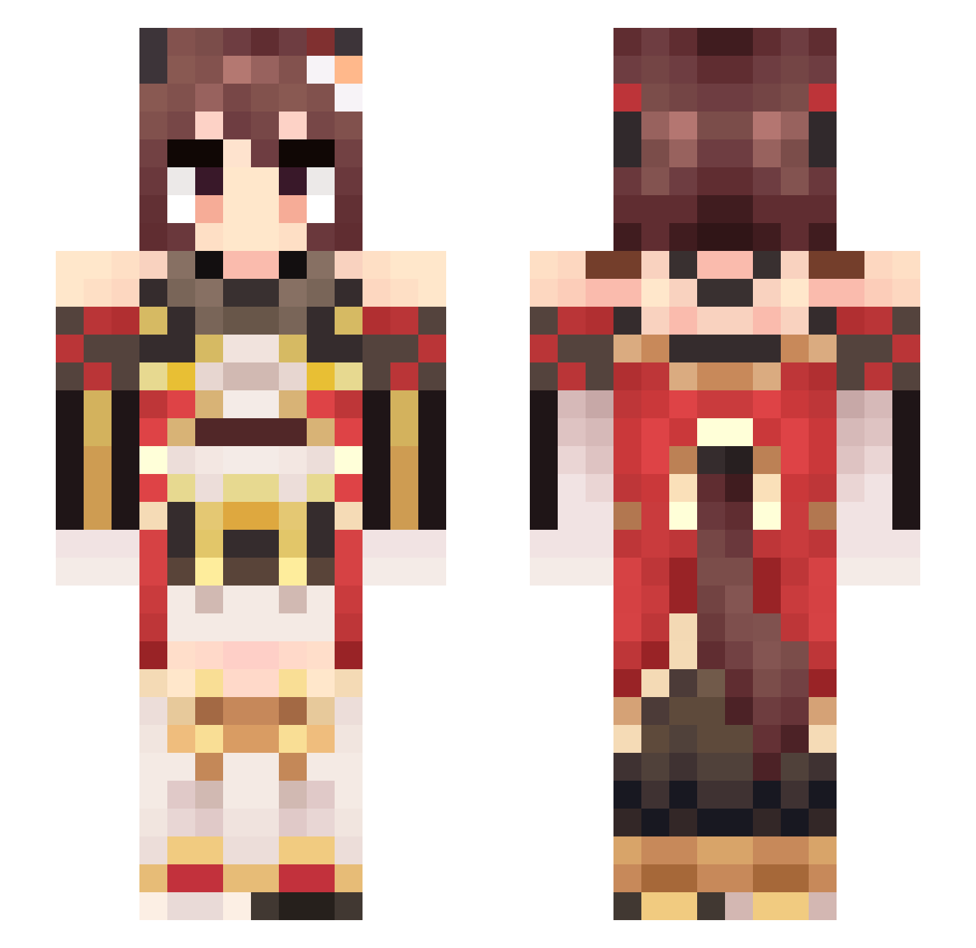 POLIK1874 Minecraft skin, front and back view