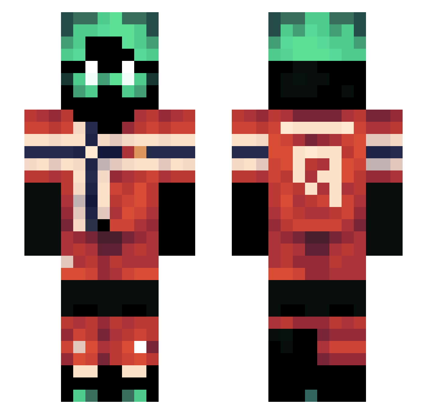 UnlegitGvrke Minecraft skin, front and back view