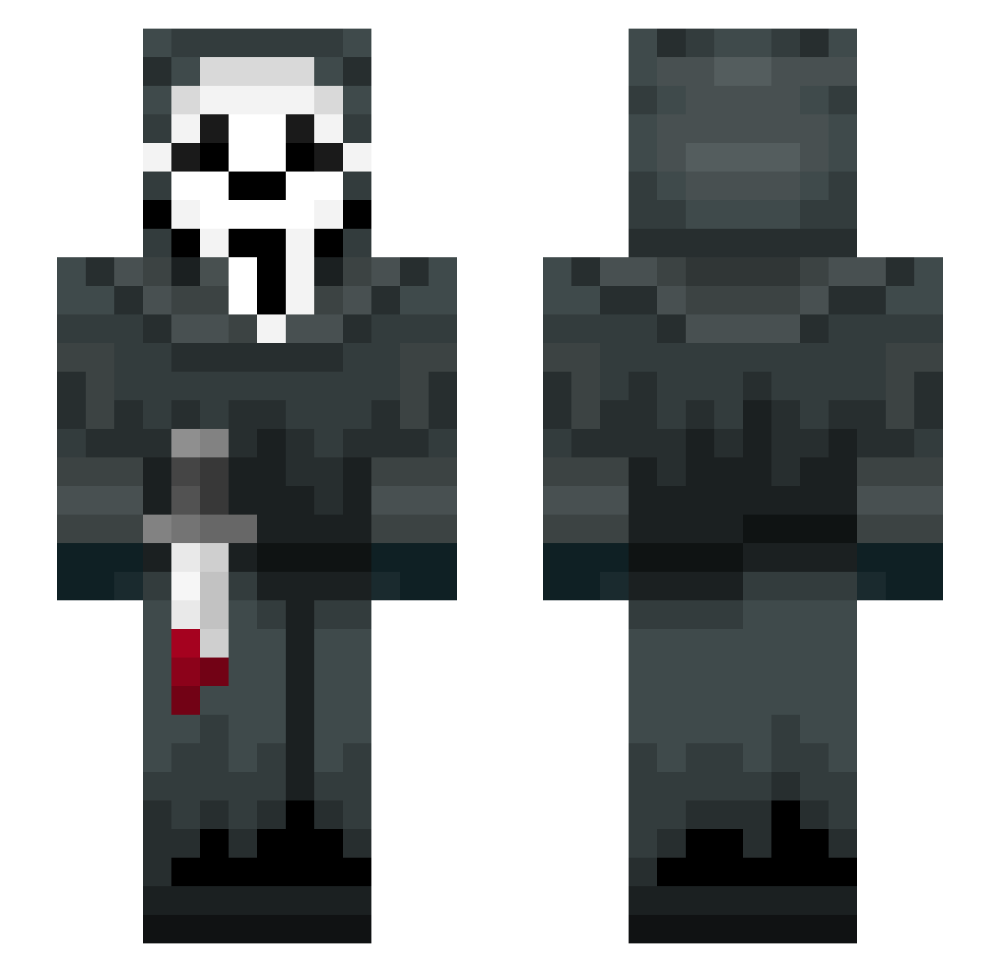 Toastishus Minecraft skin, front and back view