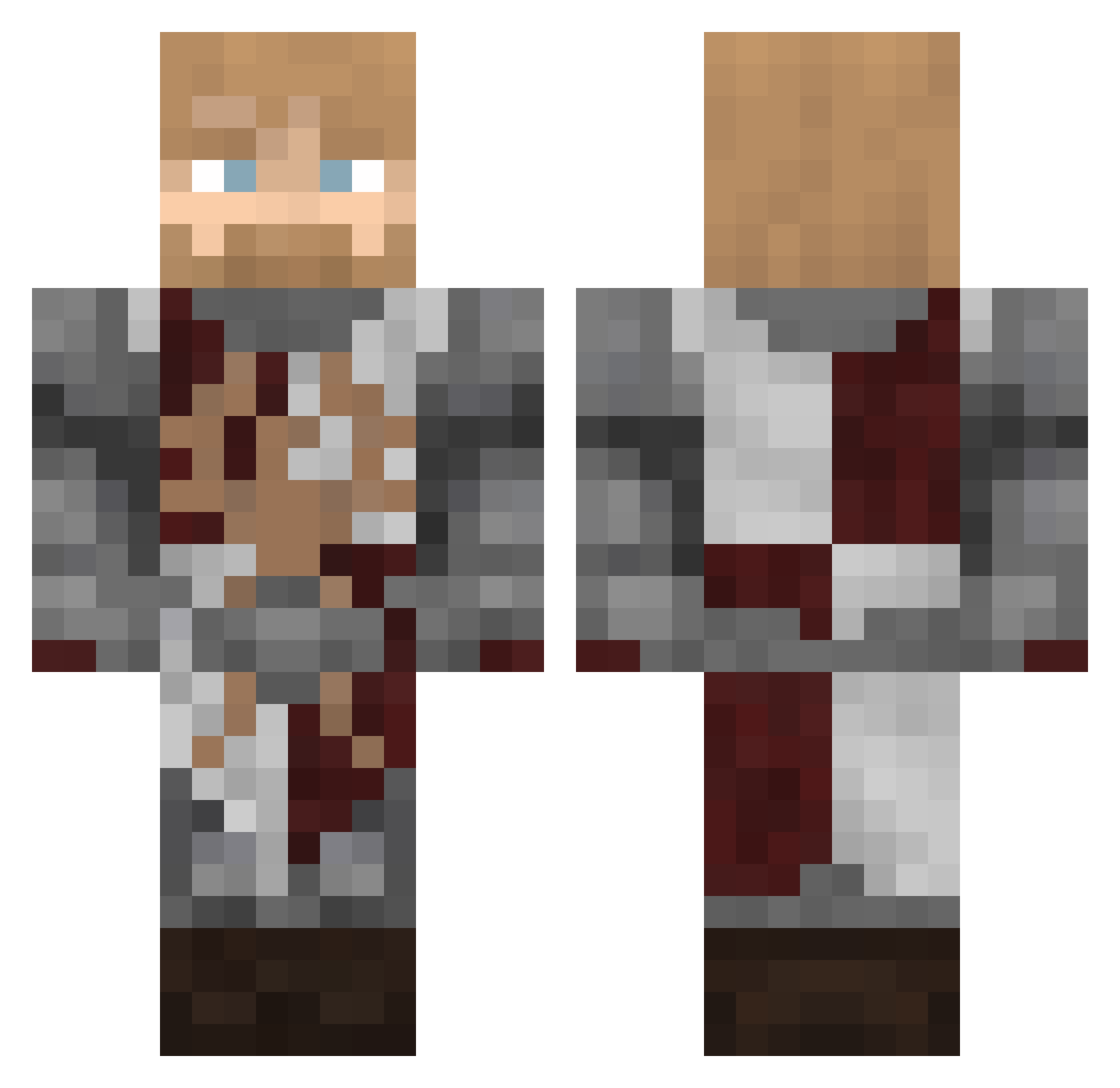 croket1 Minecraft skin, front and back view