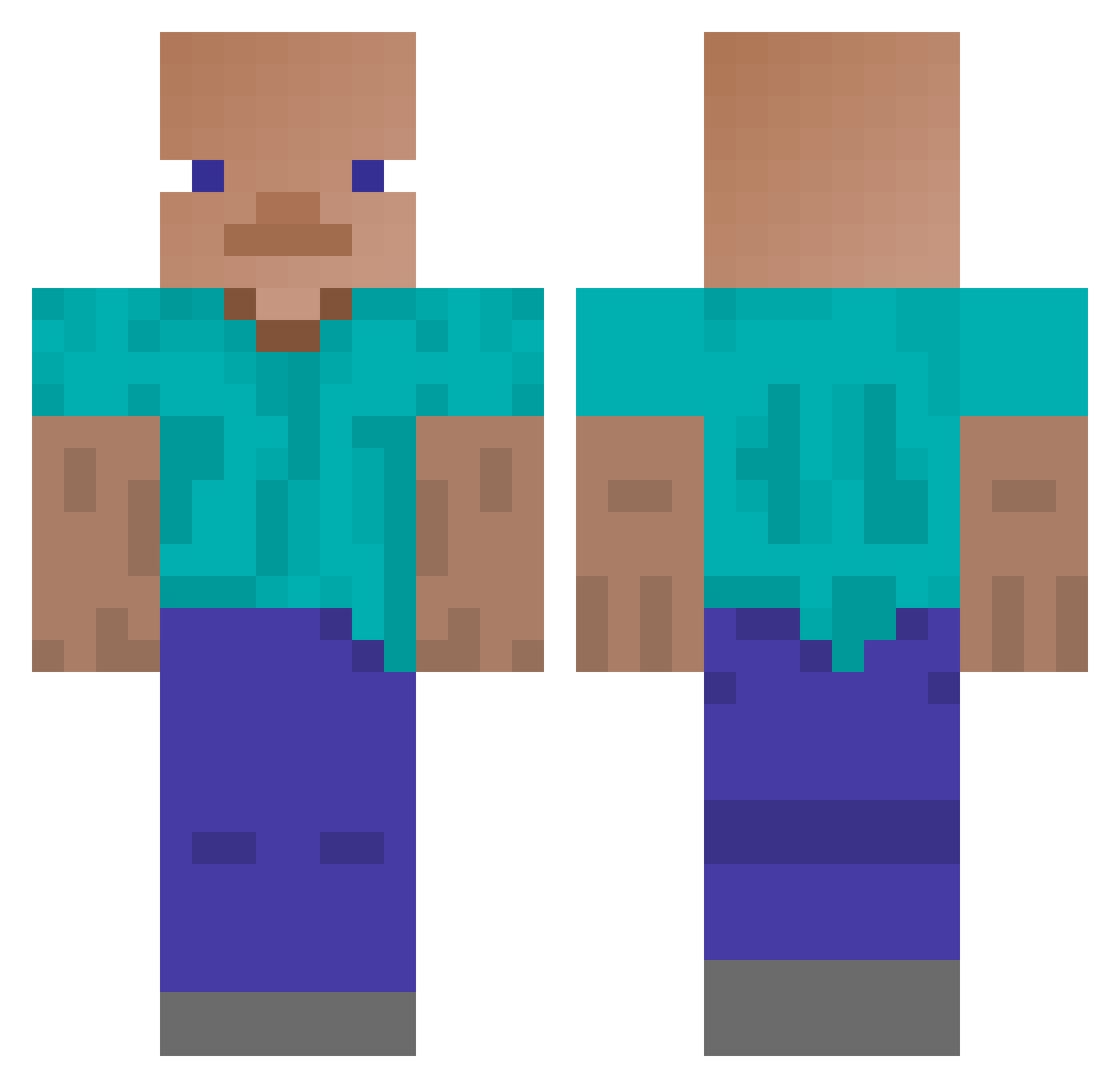 yeeeeeeeeeeeeet Minecraft skin, front and back view