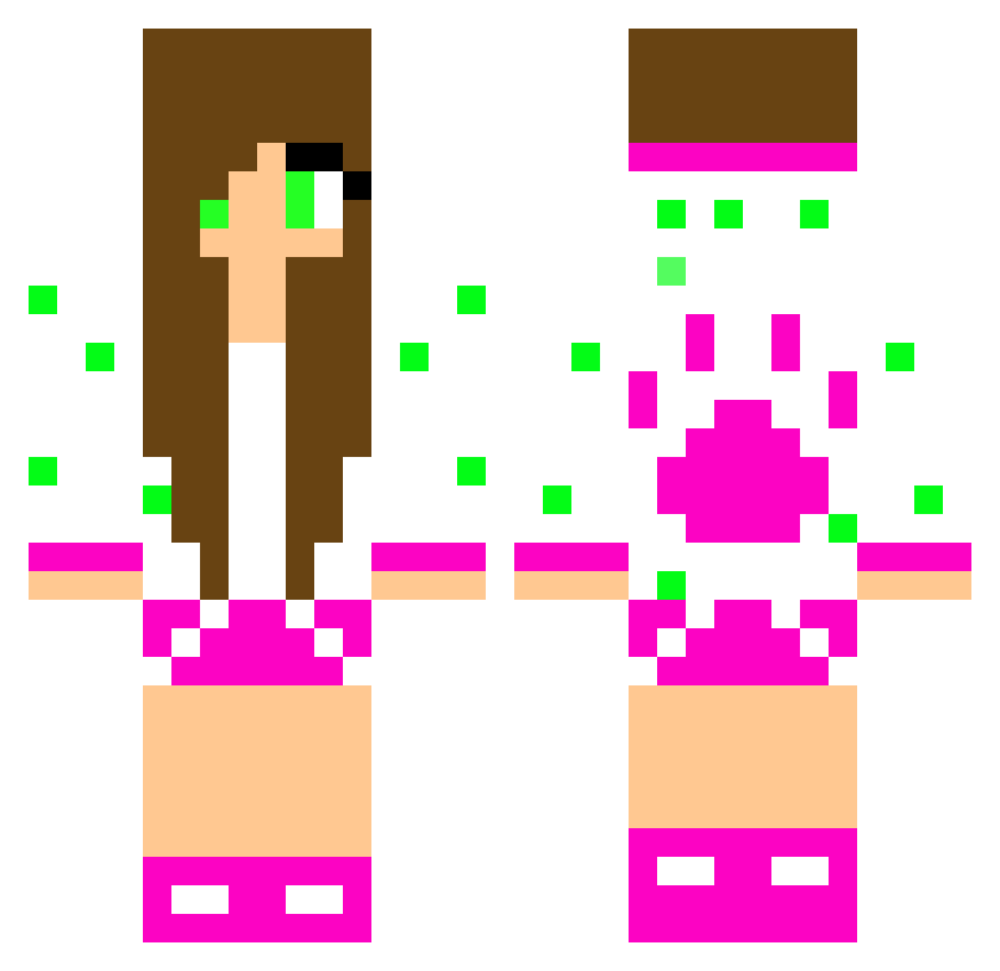 Googleyoussef Minecraft skin, front and back view