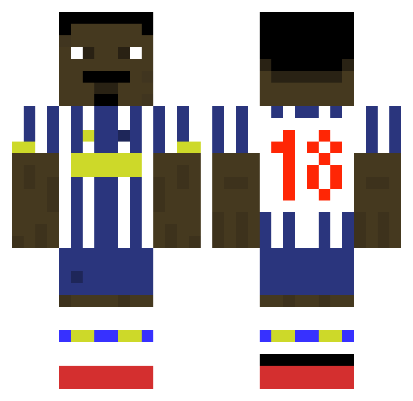 SellingJaguar Minecraft skin, front and back view