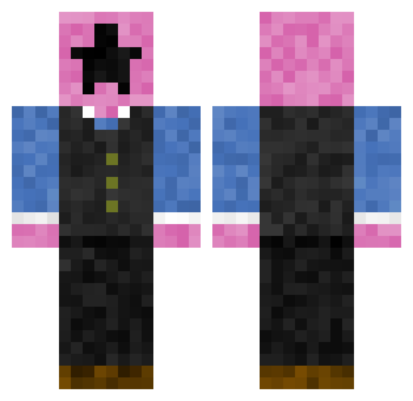 Rykki_Tykki Minecraft skin, front and back view