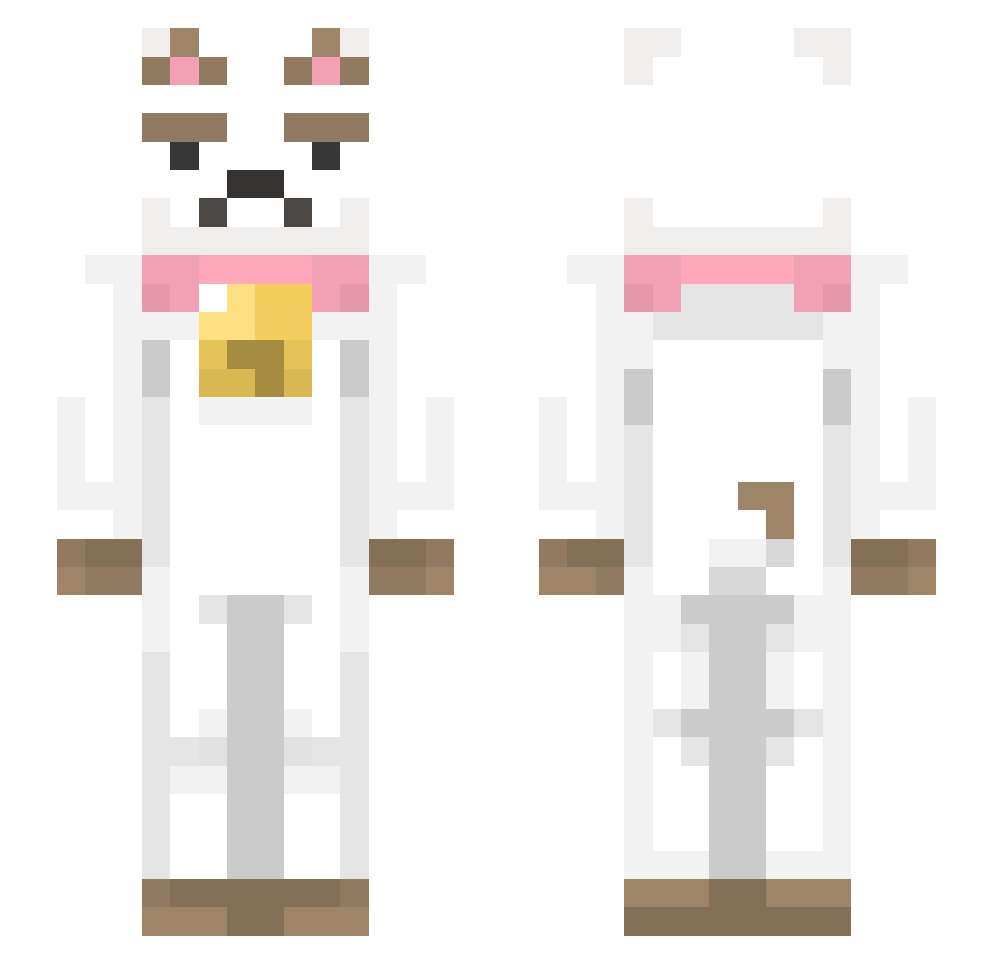 bolawbao Minecraft skin, front and back view