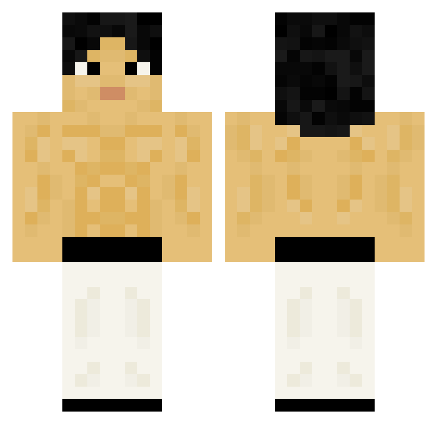 Umaibo_ Minecraft skin, front and back view