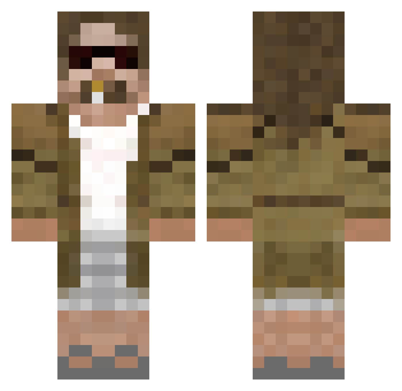 ElFeto1123 Minecraft skin, front and back view