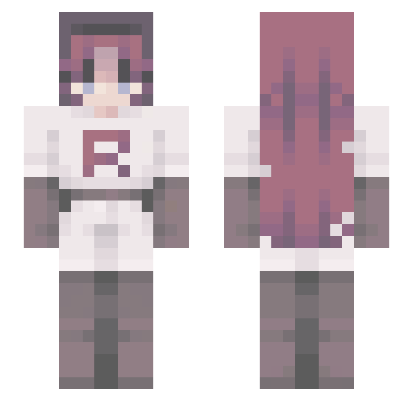 ChinHM Minecraft skin, front and back view