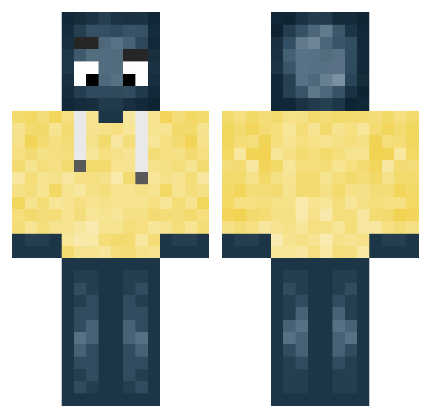 Trevorcrunch11 Minecraft skin, front and back view