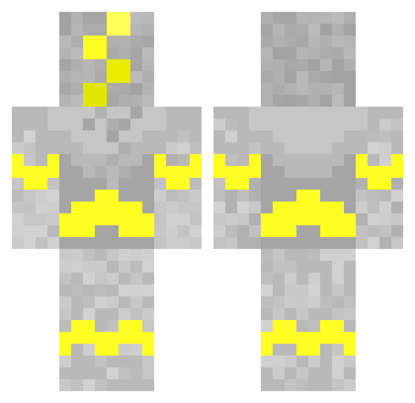 jerrylion Minecraft skin, front and back view