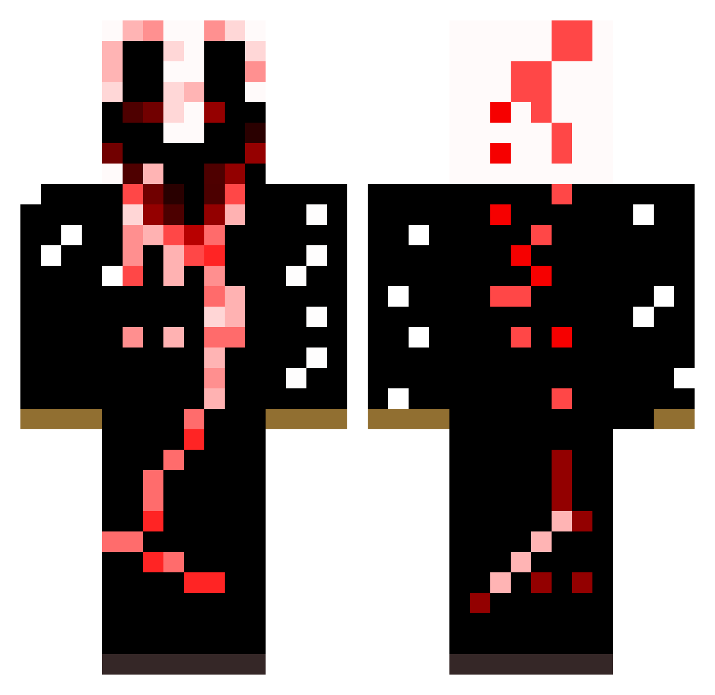T95chieftain Minecraft skin, front and back view