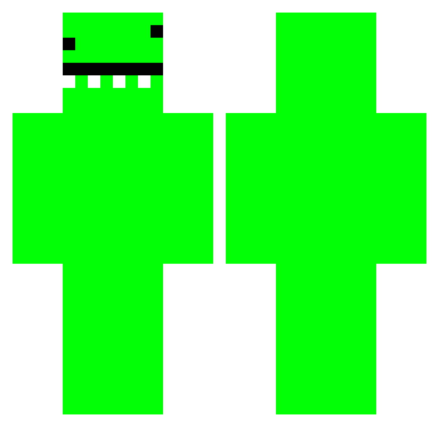 WhosJota Minecraft skin, front and back view