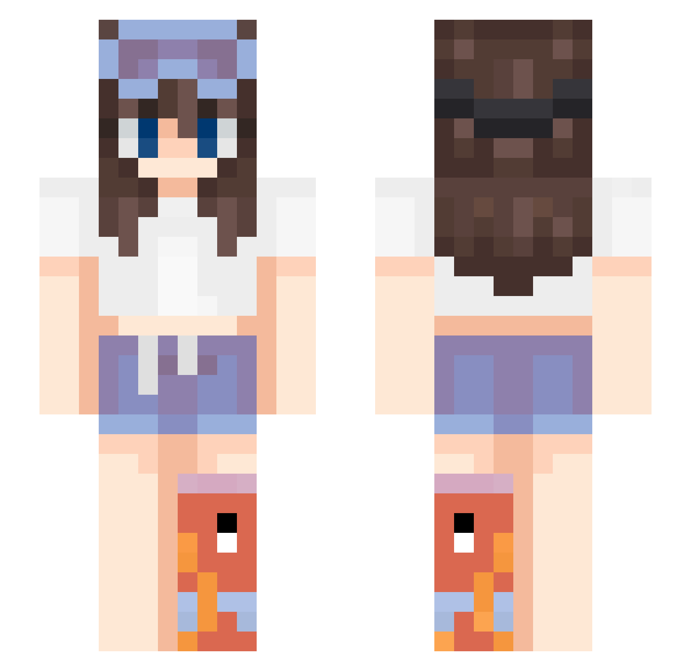 Sanchul Minecraft skin, front and back view