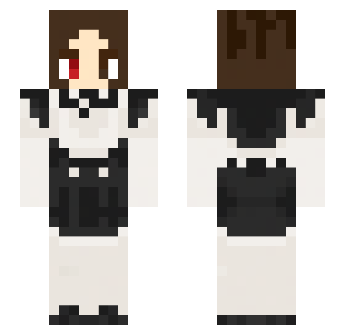 sqmito Minecraft skin, front and back view