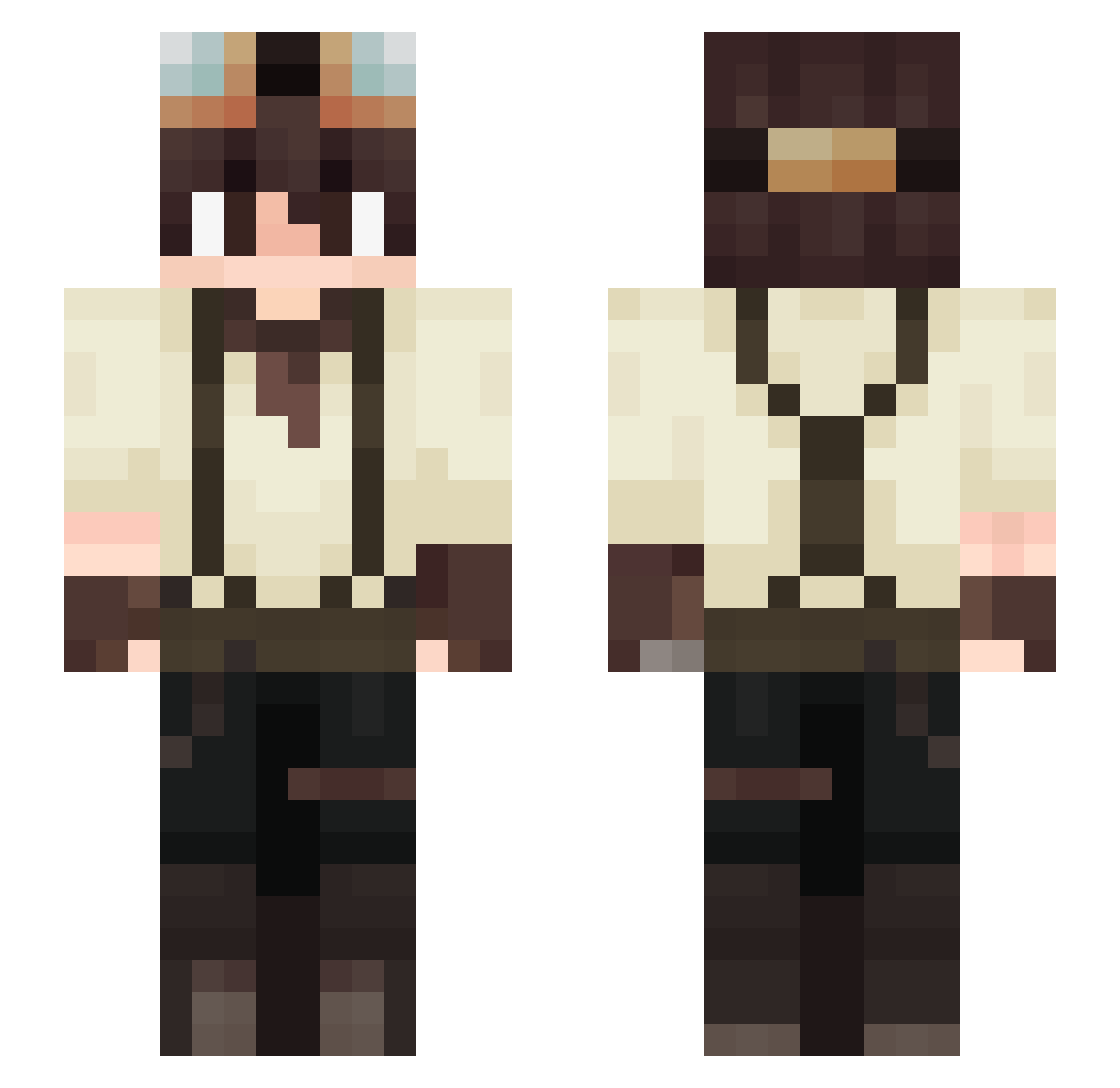 _Dworf Minecraft skin, front and back view