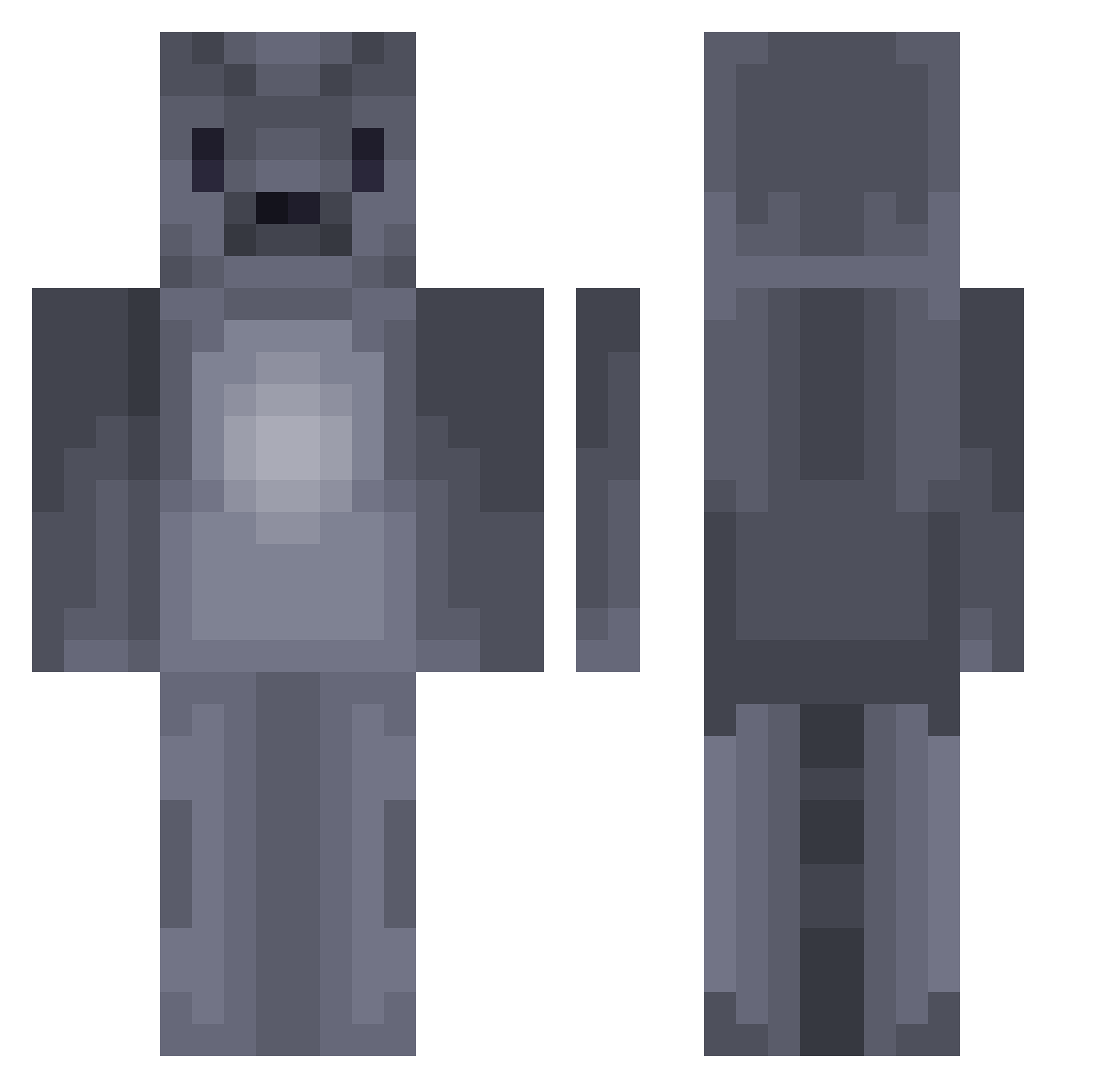 Emporiol Minecraft skin, front and back view
