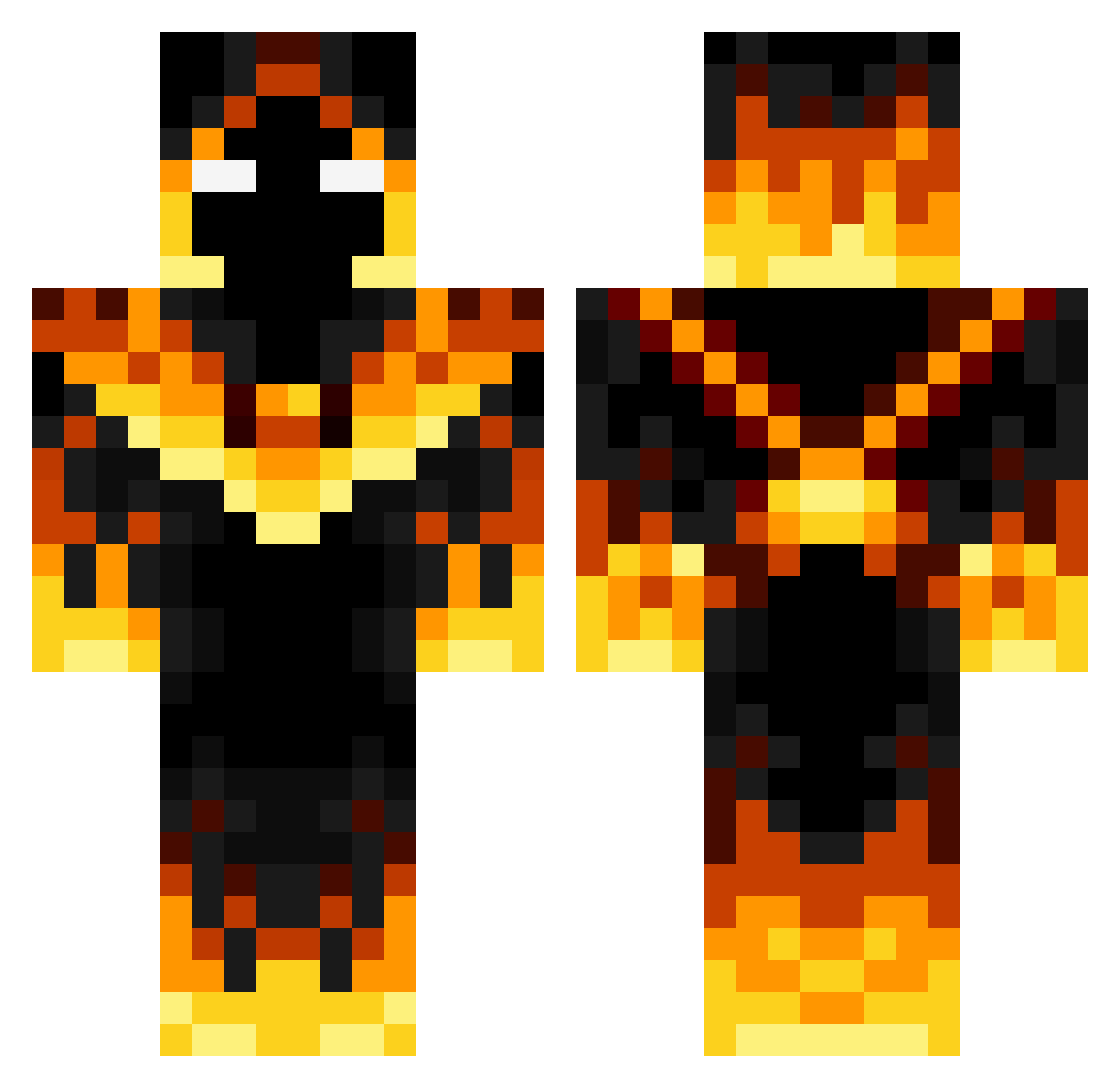Nomi_07 Minecraft skin, front and back view