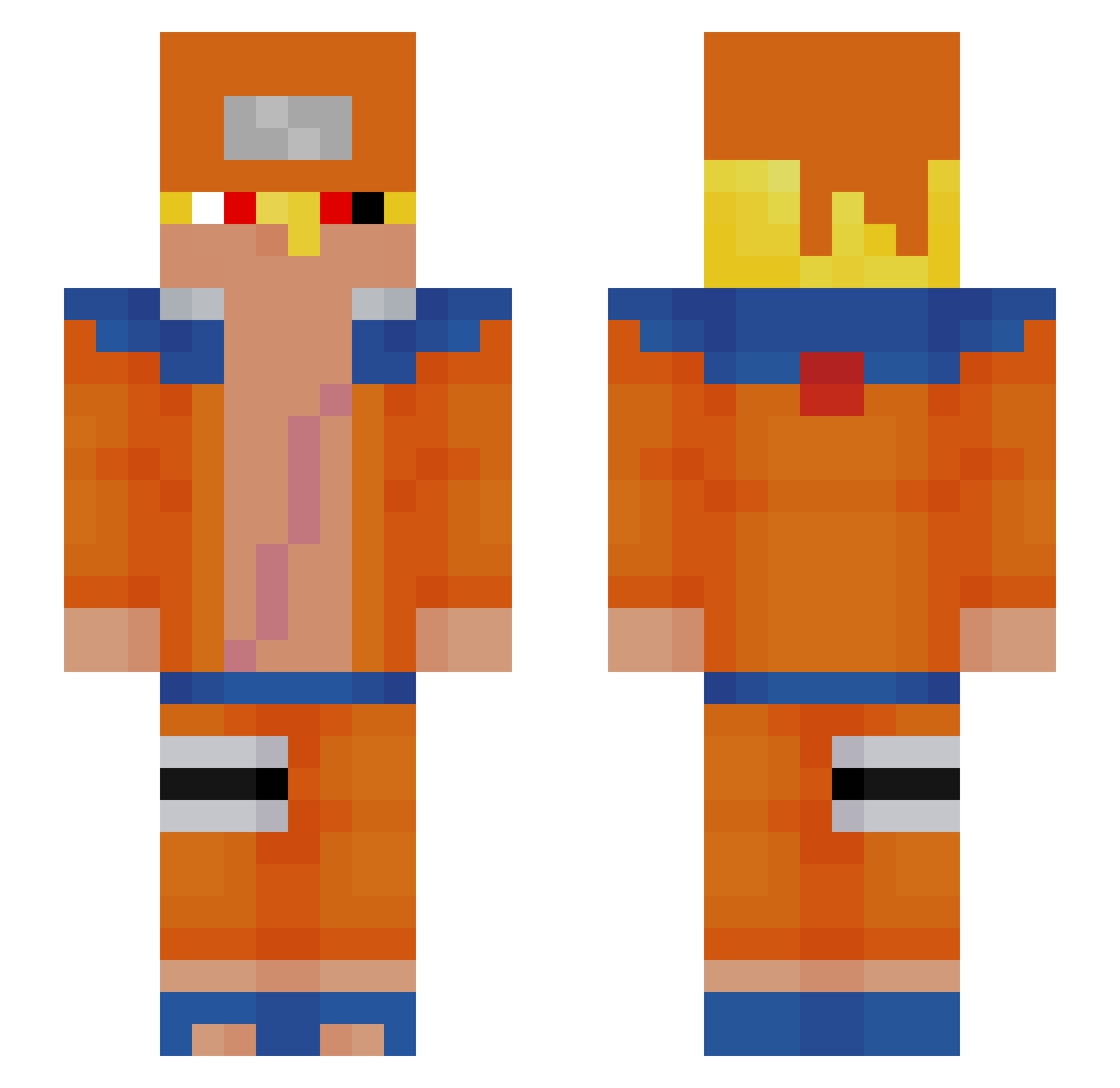 ITSLandonYTT Minecraft skin, front and back view
