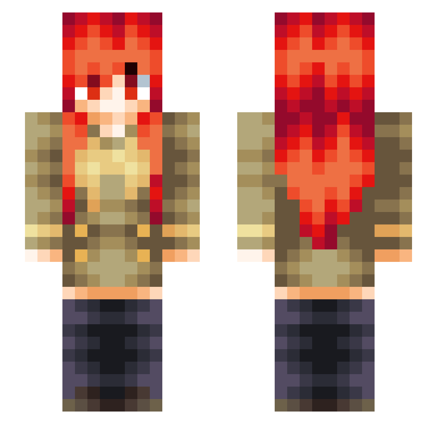 StarskyXIII Minecraft skin, front and back view
