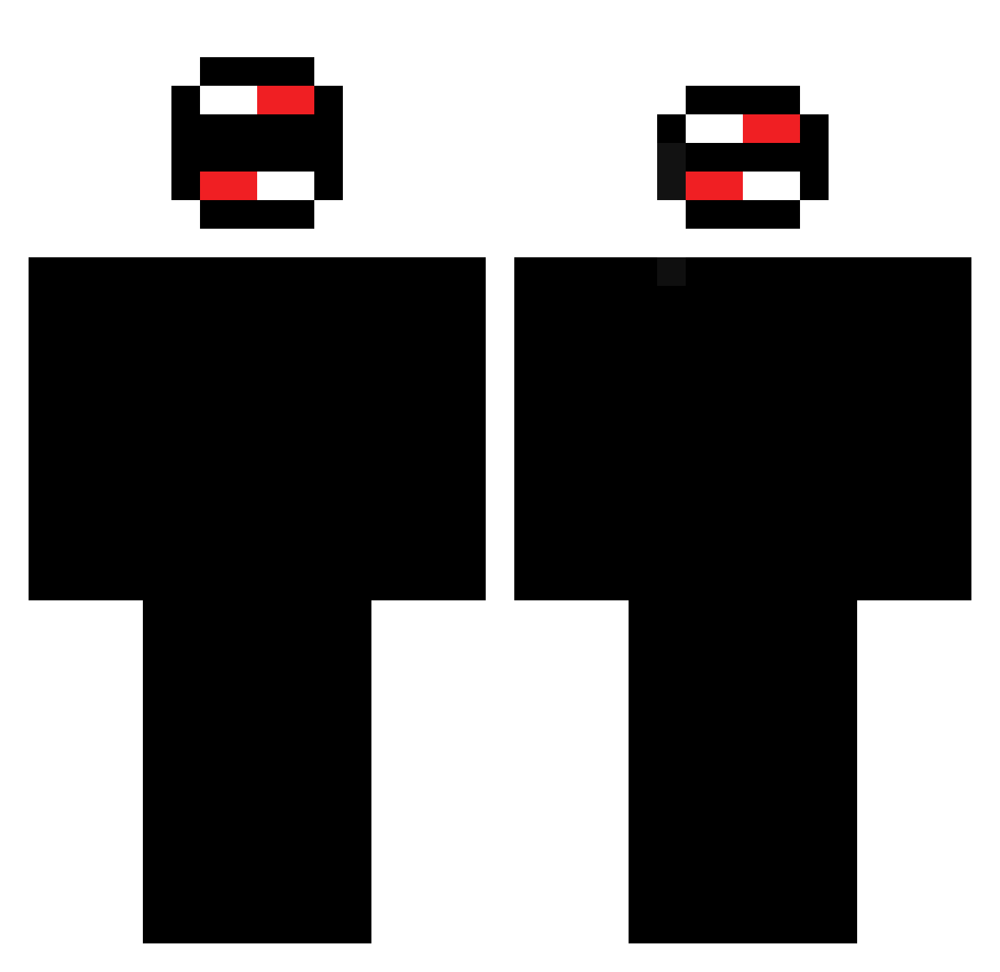 Indeed_What Minecraft skin, front and back view