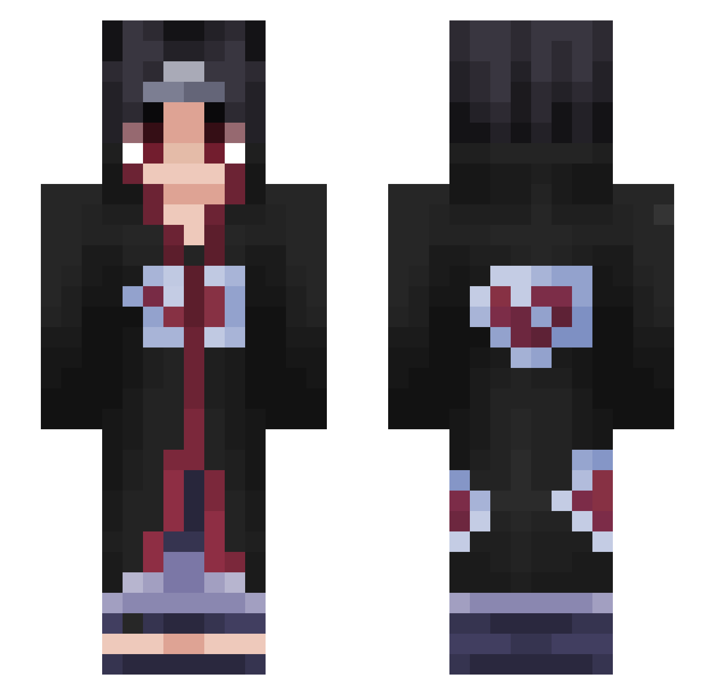 SenseiShawnn Minecraft skin, front and back view