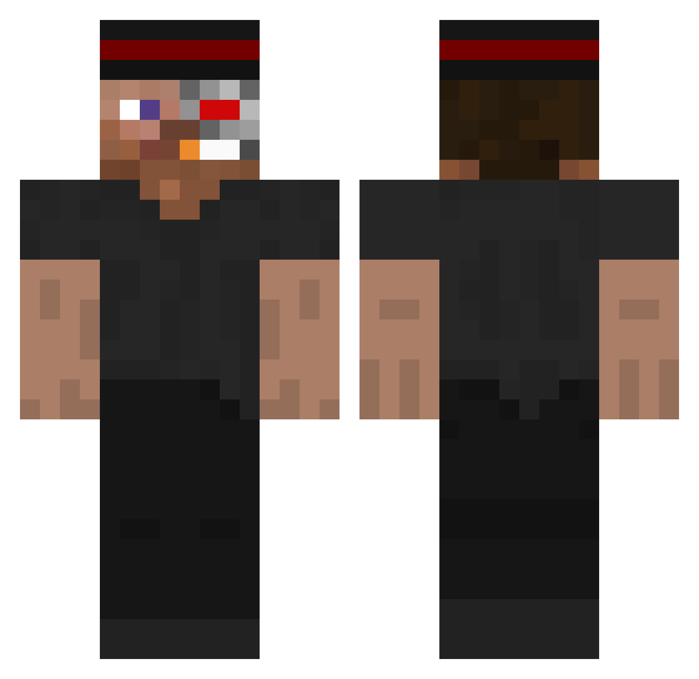 TomatowwM3p Minecraft skin, front and back view