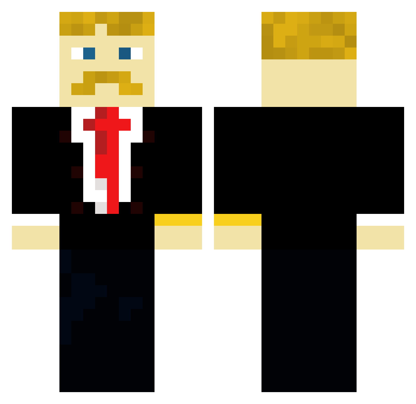 XTremeFarmer Minecraft skin, front and back view