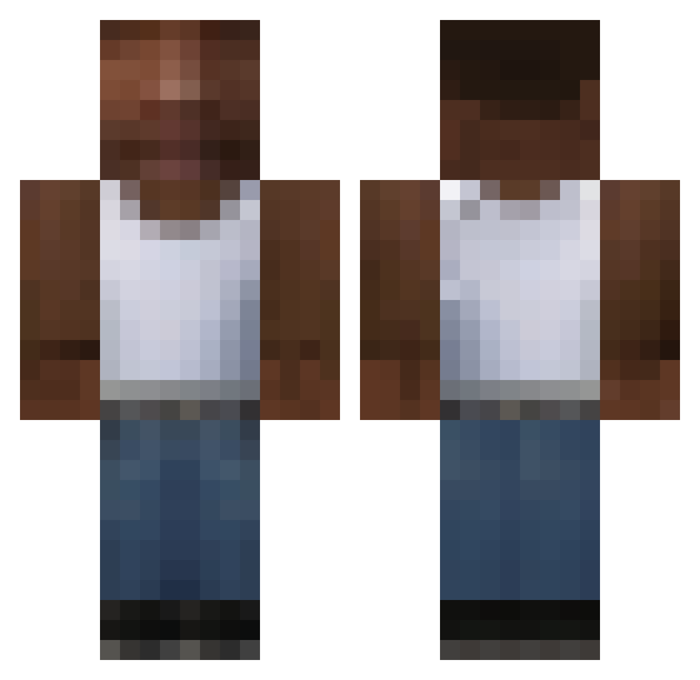 XNikFyX Minecraft skin, front and back view
