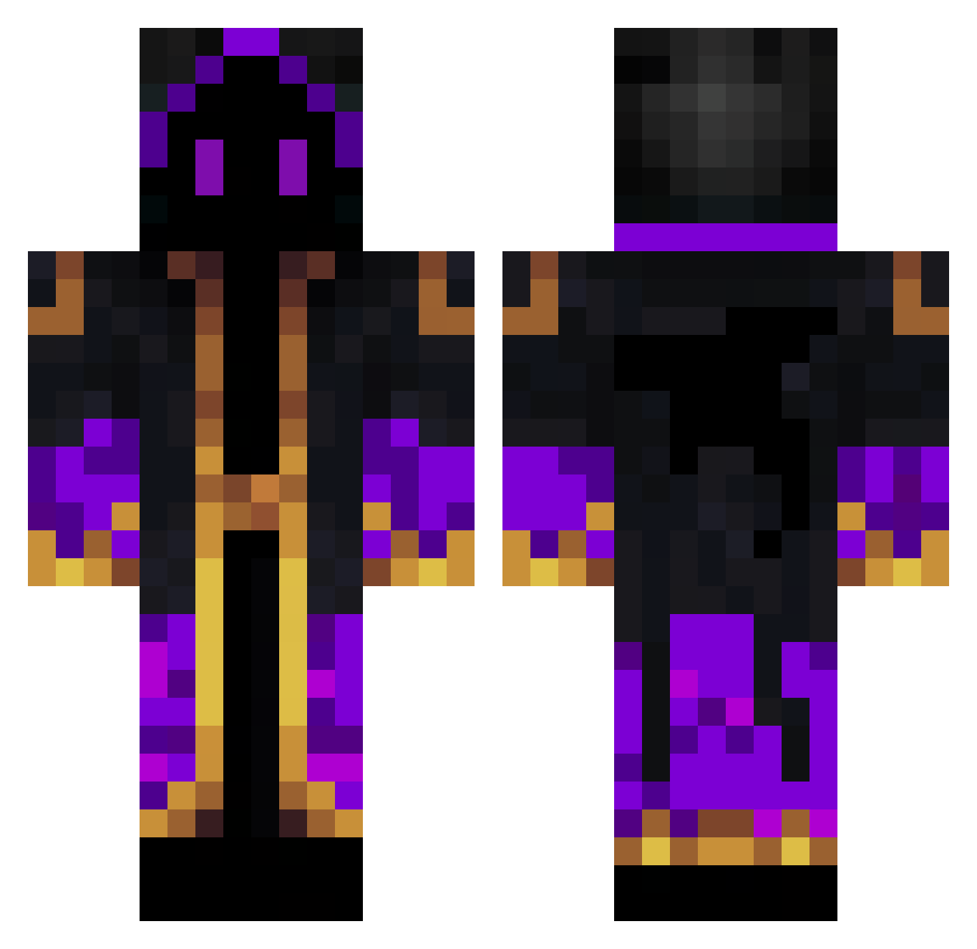 ThomzYang Minecraft skin, front and back view