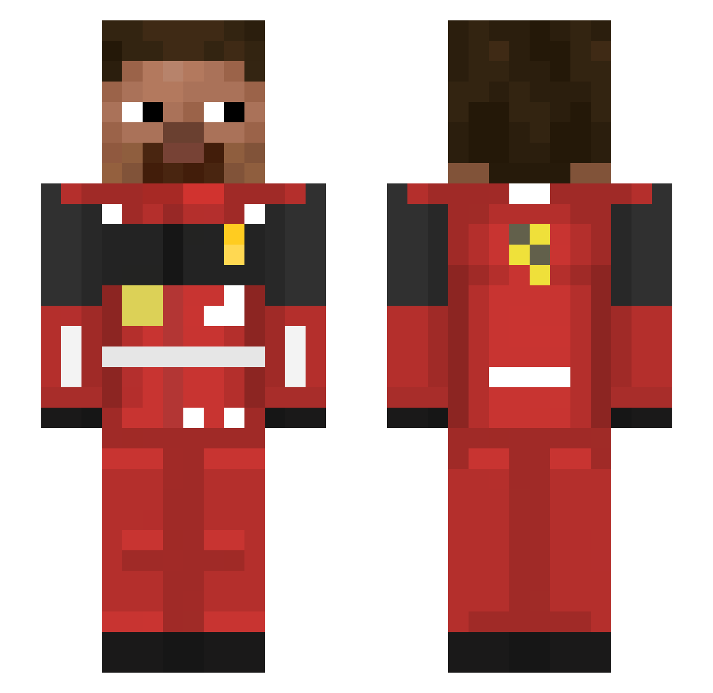 Deoxys_16 Minecraft skin, front and back view