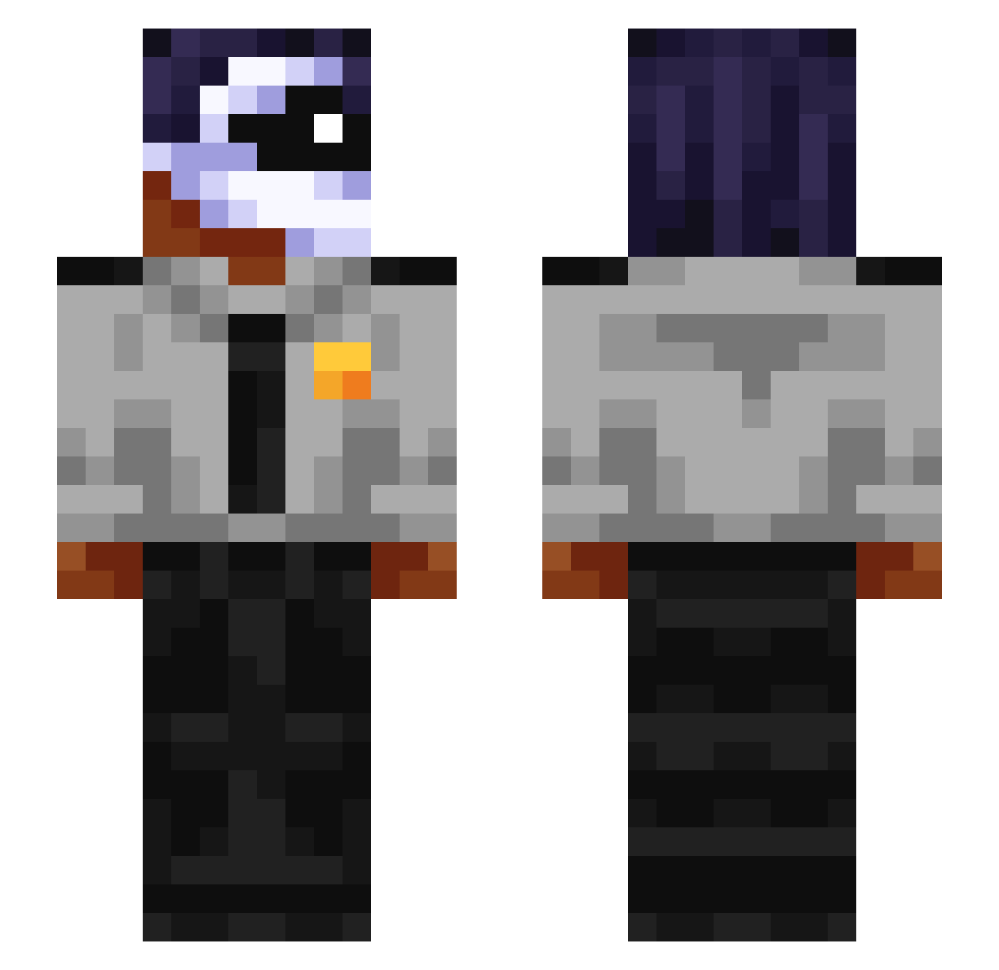 TektiticGnu5942 Minecraft skin, front and back view
