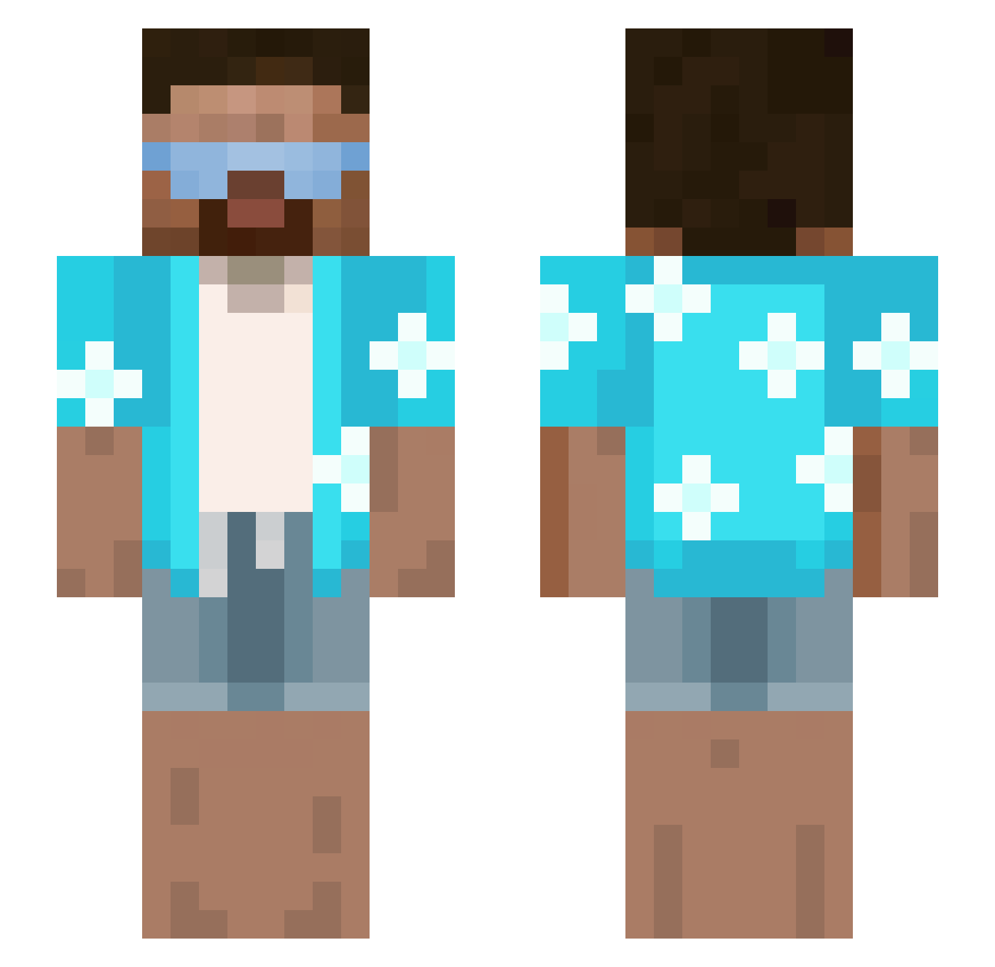 MaxineitorXy Minecraft skin, front and back view