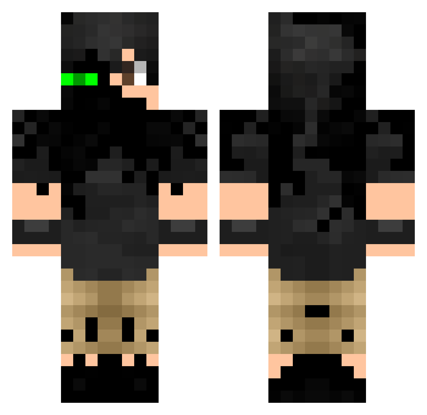 VitorMH Minecraft skin, front and back view