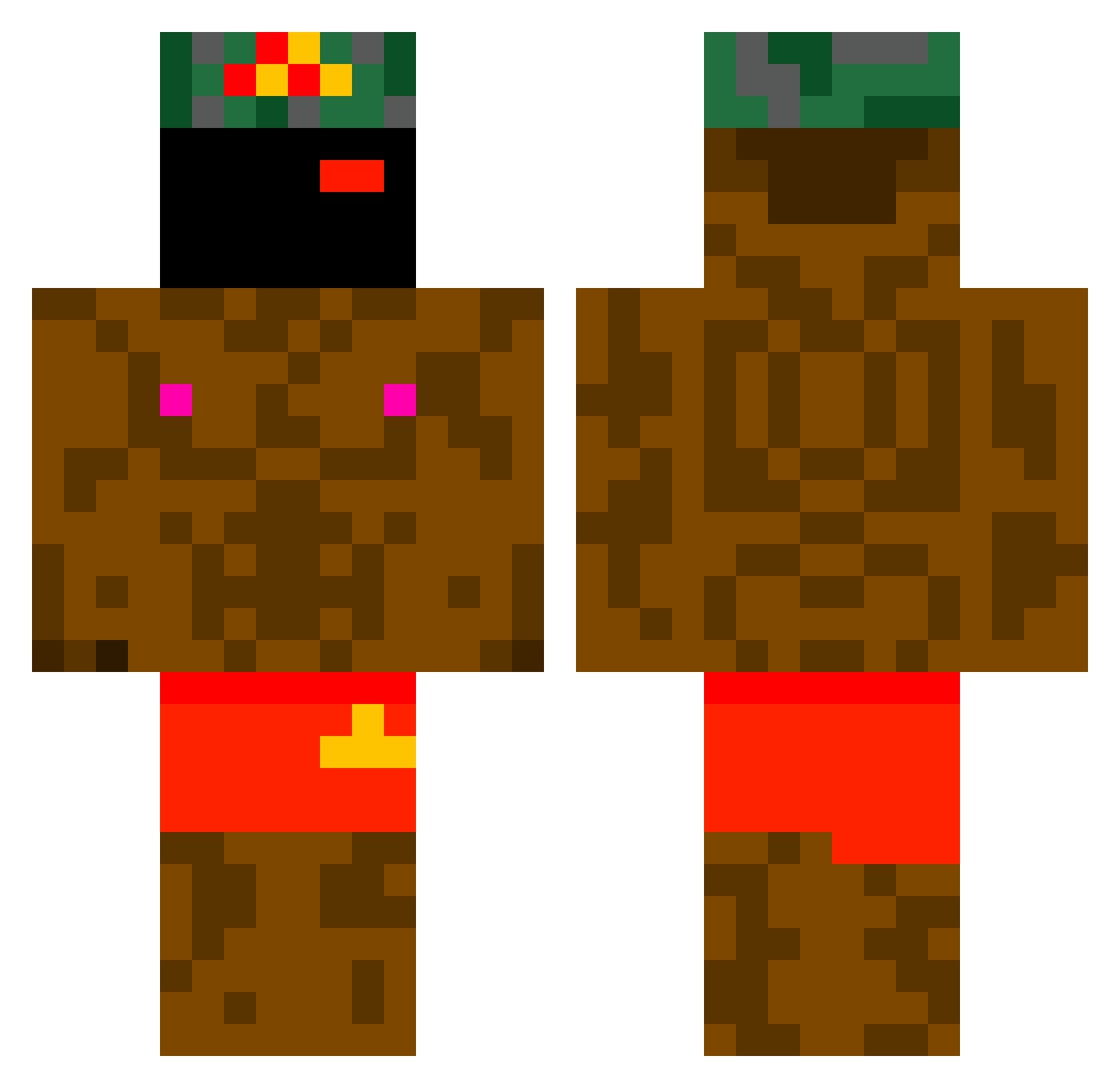 rokmc_moo_hyun Minecraft skin, front and back view