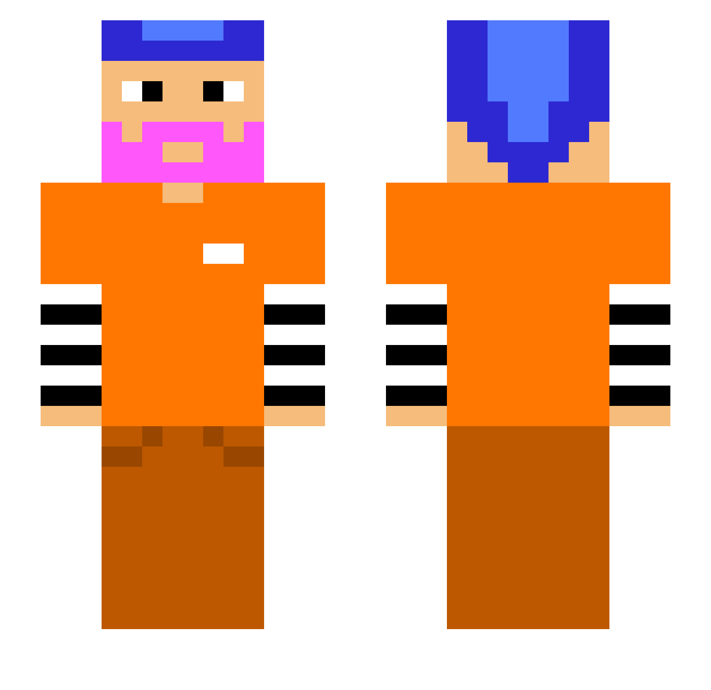 _iBelongToJesus Minecraft skin, front and back view