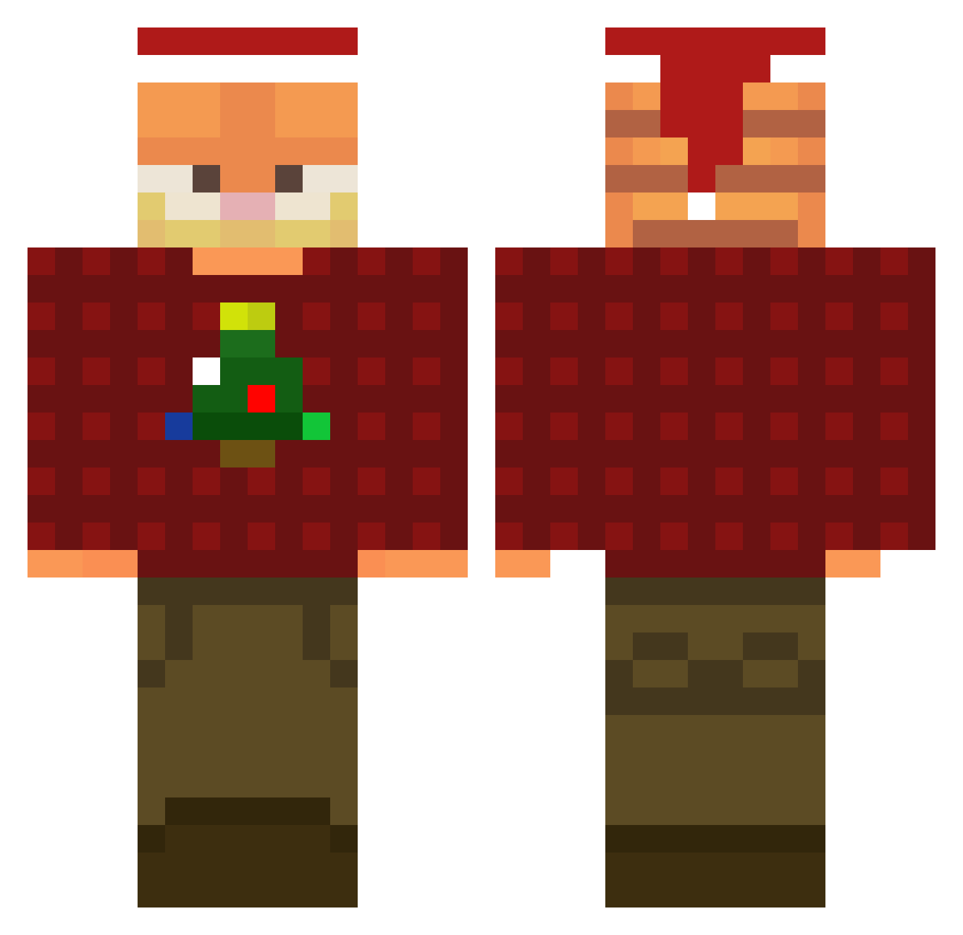 NonPensoProprio Minecraft skin, front and back view