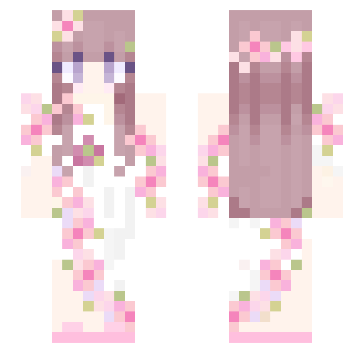 _JessieSammyt_ Minecraft skin, front and back view