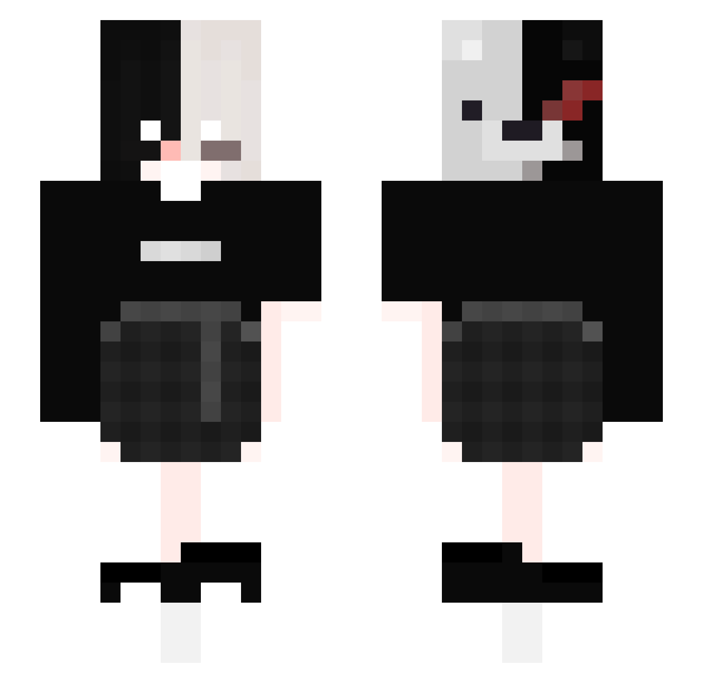Vyceris Minecraft skin, front and back view