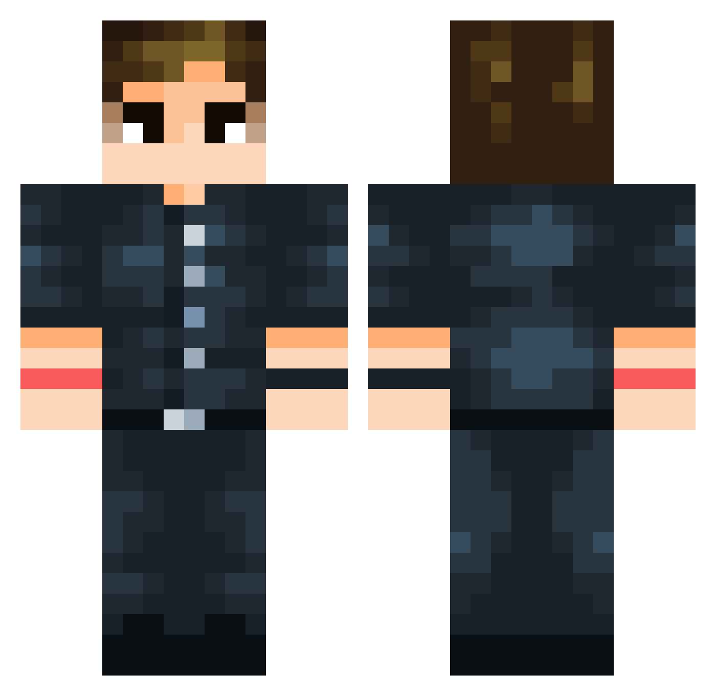 Theophyllin Minecraft skin, front and back view