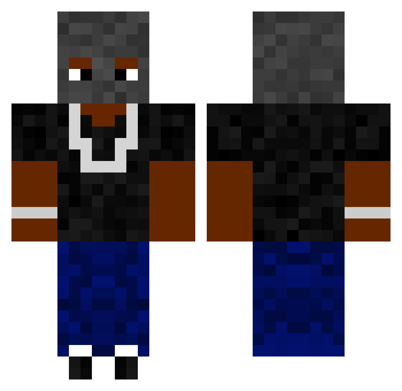 AnassR03 Minecraft skin, front and back view
