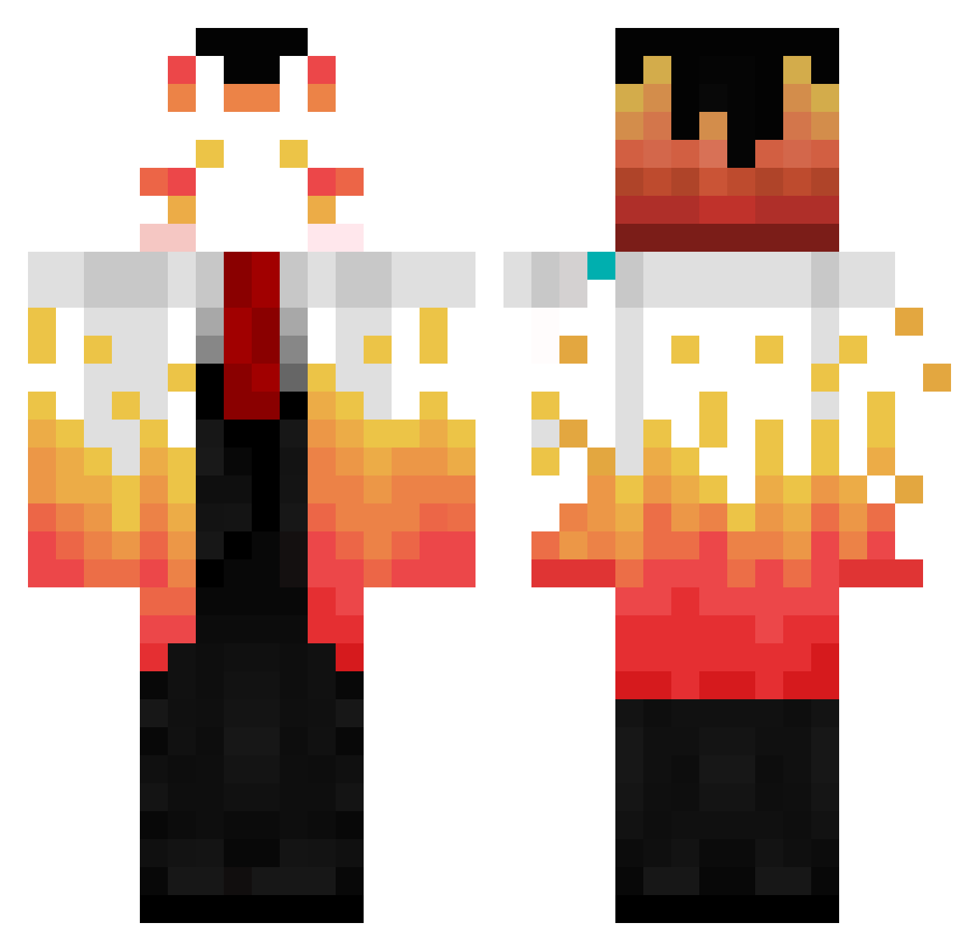AdriiDJ10 Minecraft skin, front and back view