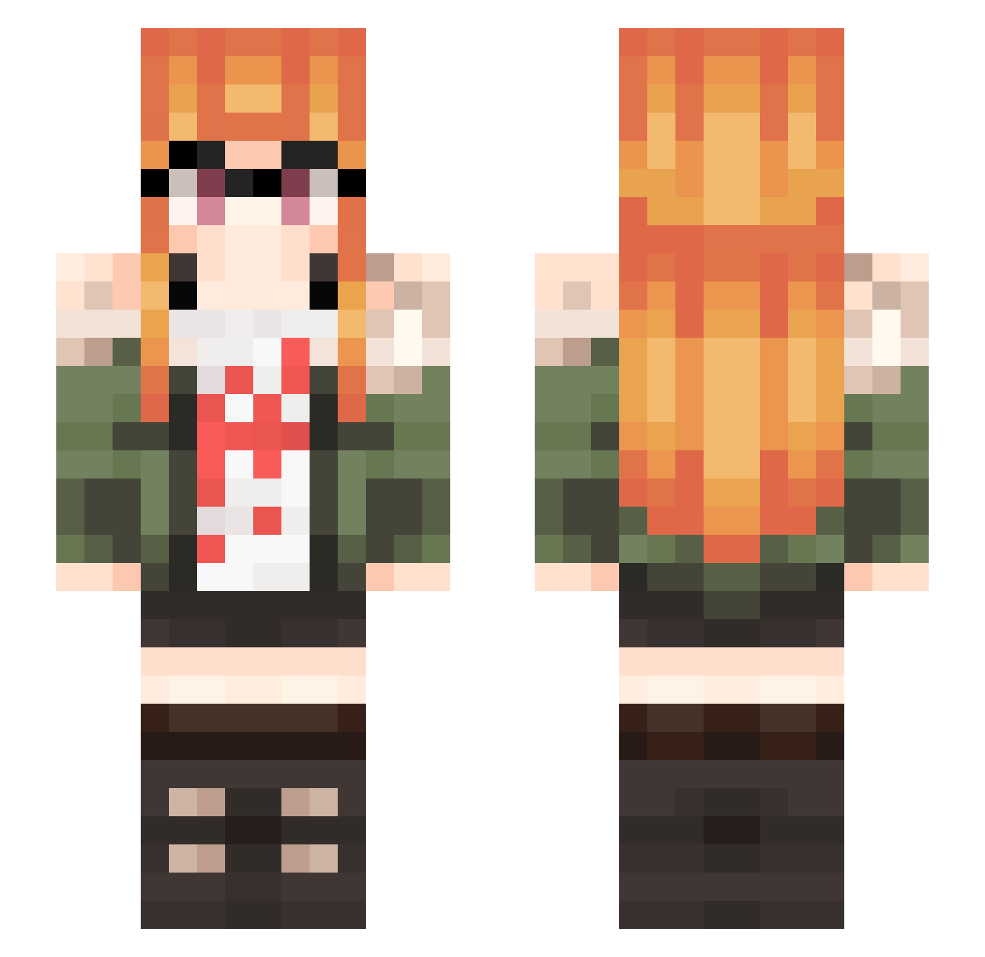 giga_mruwa Minecraft skin, front and back view