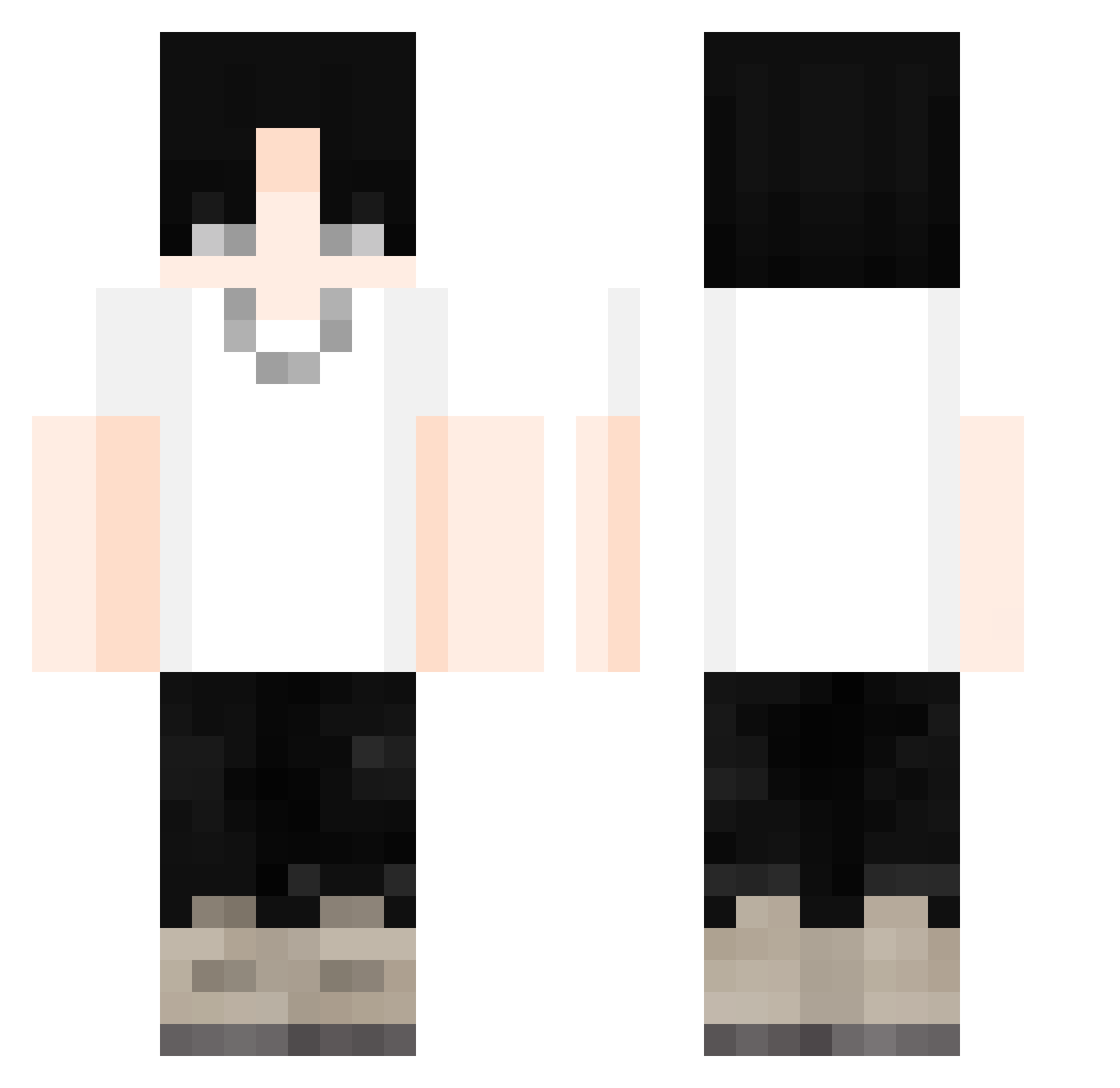Seishup Minecraft skin, front and back view