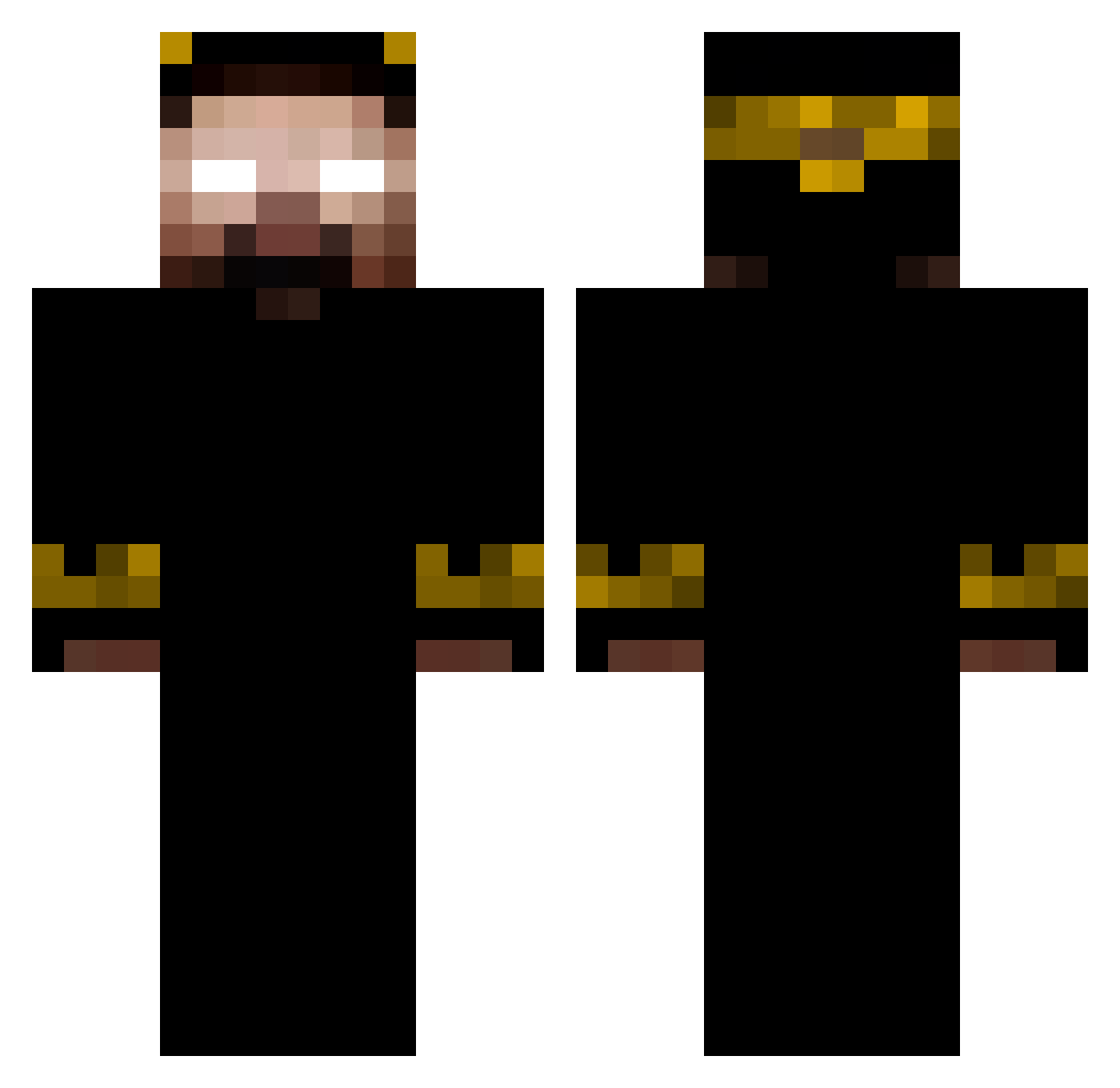 tegmoCXN Minecraft skin, front and back view