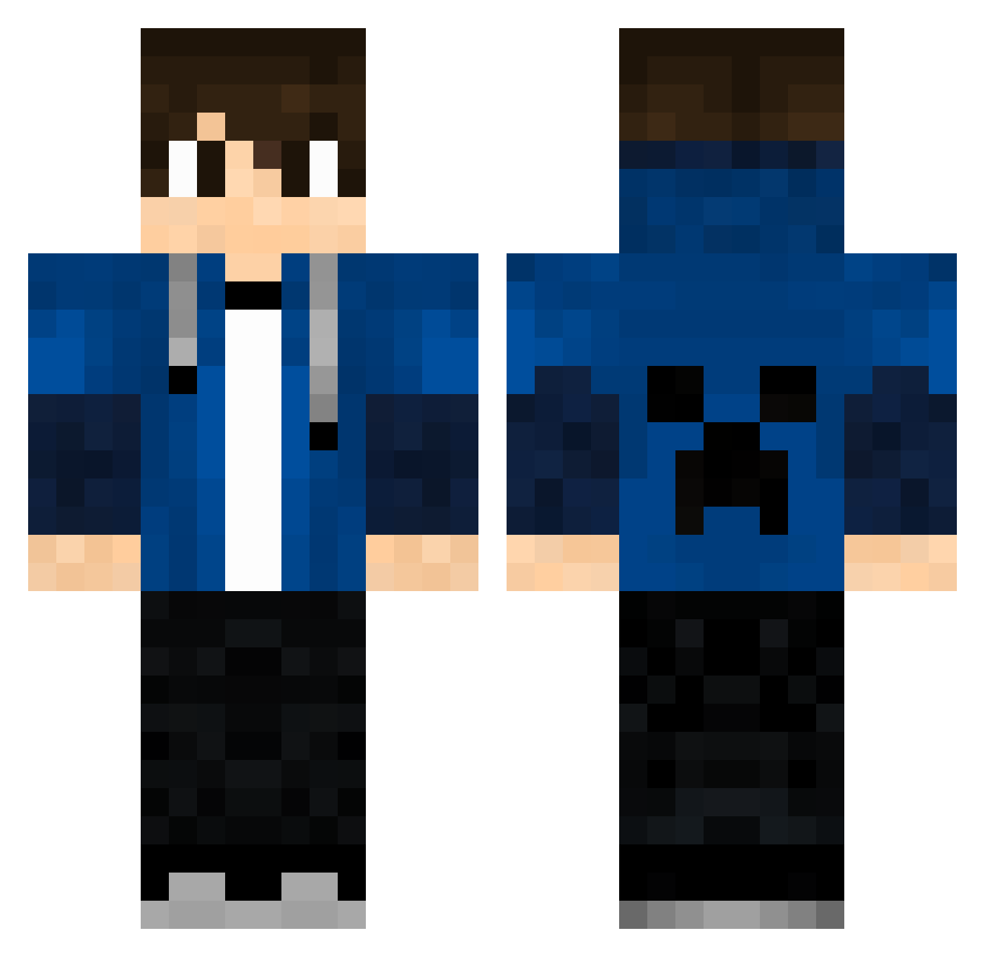 SirPlayerGHG Minecraft skin, front and back view