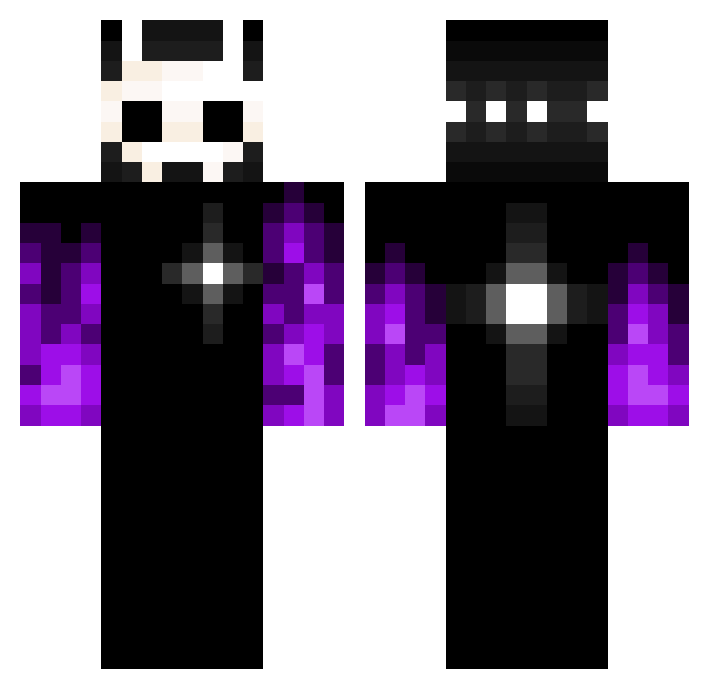 VoidWinture Minecraft skin, front and back view