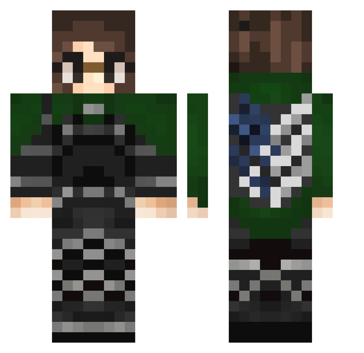 Maja_Beza Minecraft skin, front and back view