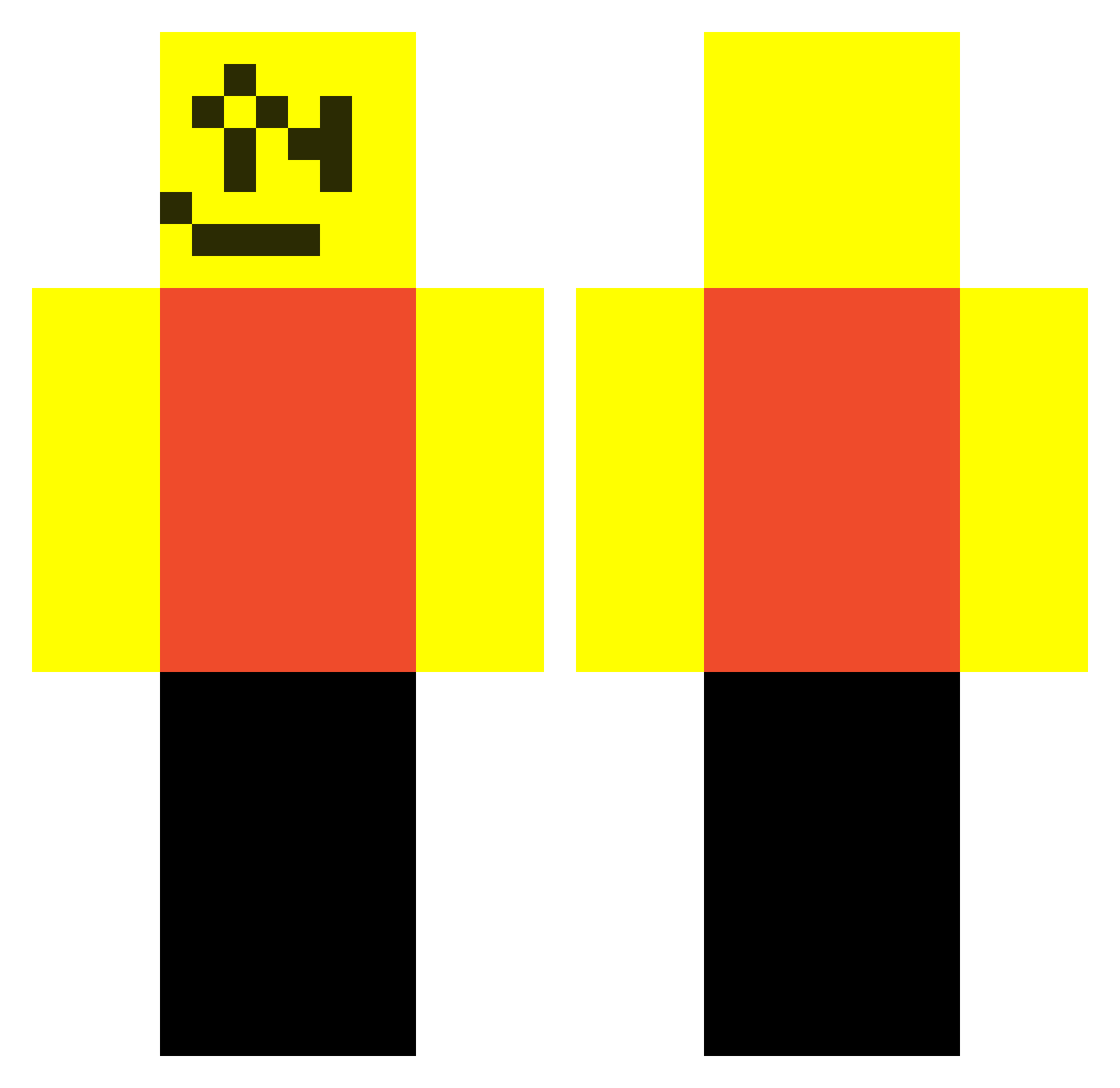 M1nkyIG Minecraft skin, front and back view