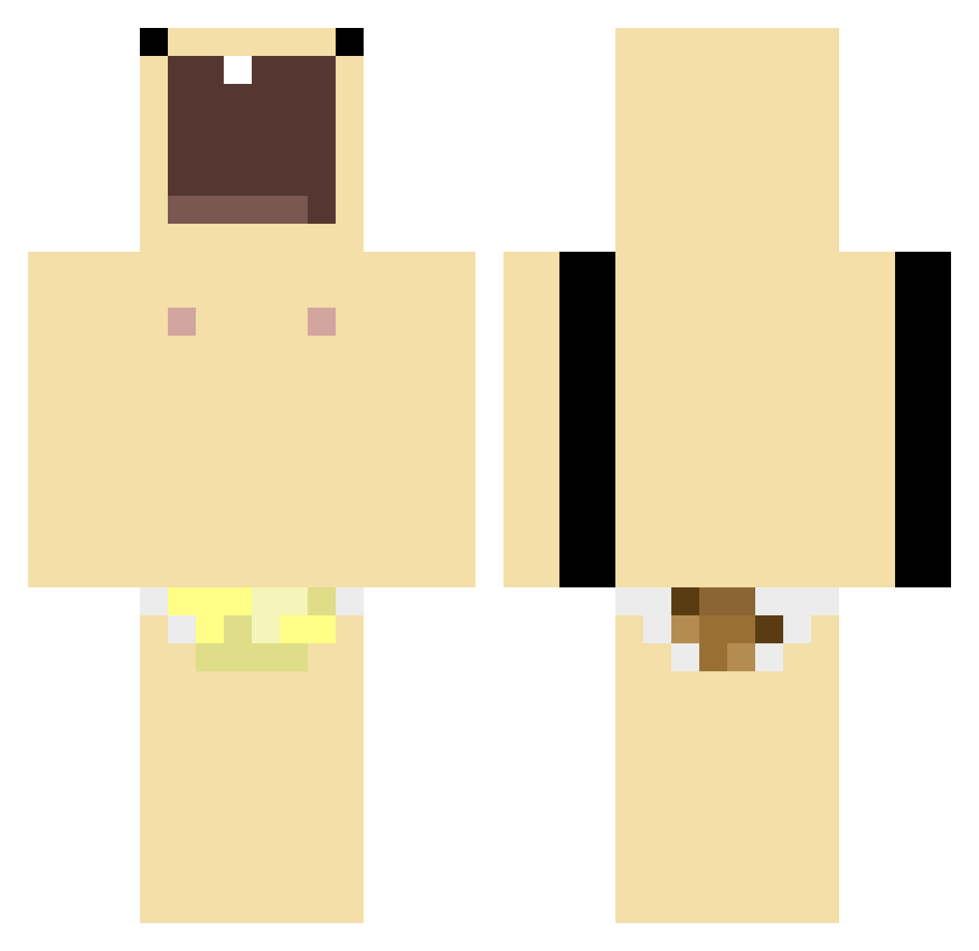 Doraz2 Minecraft skin, front and back view