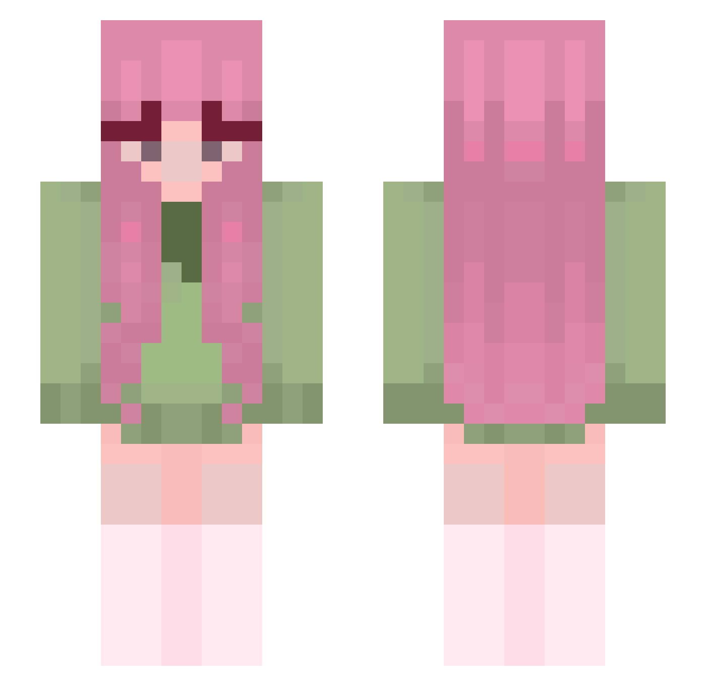 Wildcat_GA Minecraft skin, front and back view